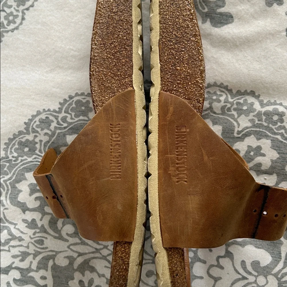Birkenstock Madrid Cognac Tan Sandals with Gold Buckle, size 41 - Picture 5 of 8